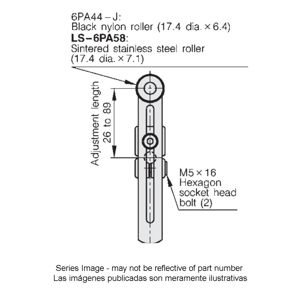 Accesorio 6PA44-J - Interruptor de límite compacto de uso general estándar